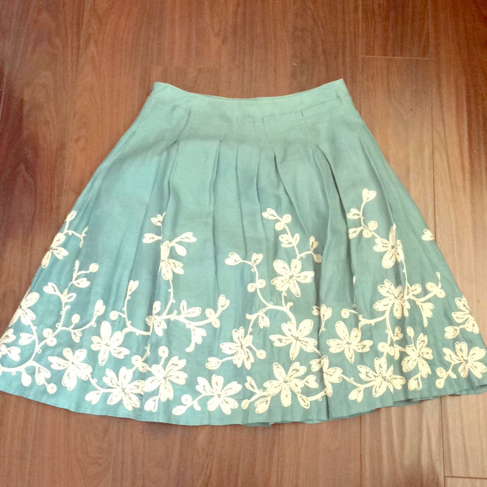 Talbots Linen Circle Skirt